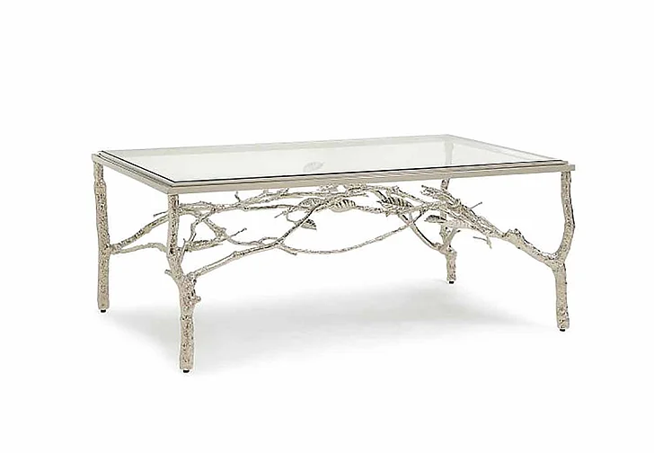 Maitland-Smith Twig Cocktail Table in Silver 8411-33 CLOSEOUT