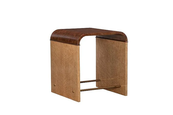 Maitland-Smith Jaguar Side Table in Two Tone Walnut 8416-32
