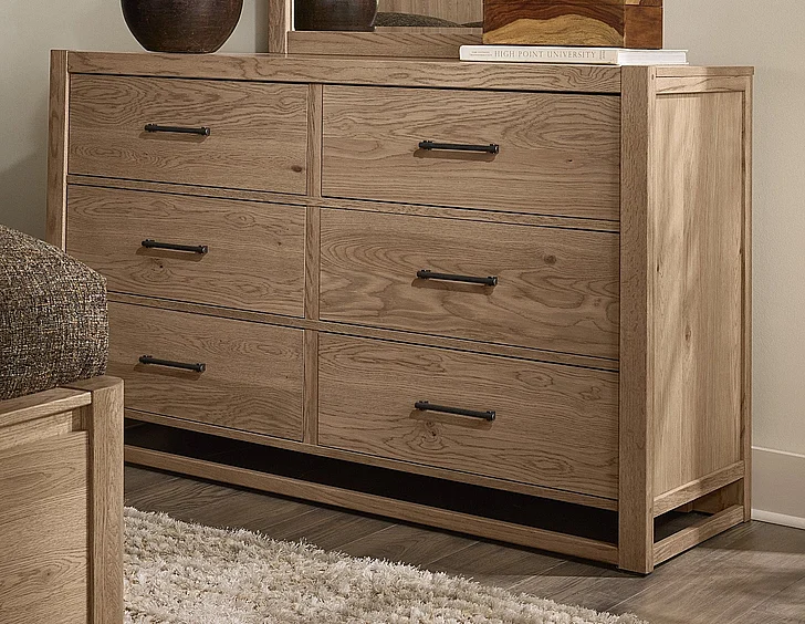 Vaughan-Bassett Lodge & Loft 6 Drawer Dresser in Blond Oak 842-002