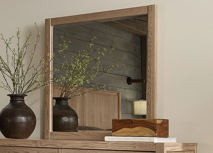 Vaughan-Bassett Lodge & Loft Landscape Mirror in Blond Oak 842-446