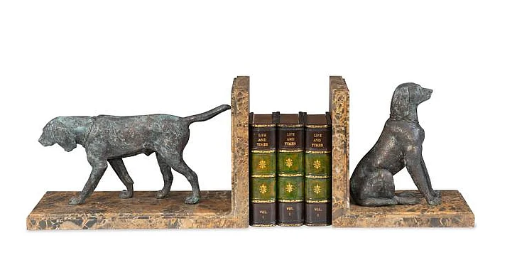 Maitland-Smith Hunting Dog Bookends 8423-12
