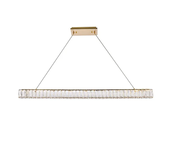 Elegant Monroe 47 In. Led Linear Pendant in Gold 3502D47G