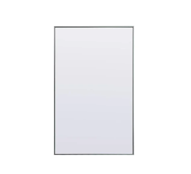 Elegant Metal Frame Rectangle Full Length Mirror 36X60 In. in Silver MR4FL3660S