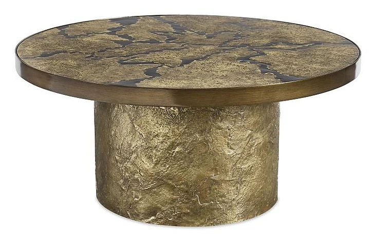 Maitland-Smith Flow Round Base Cocktail Table in Antique 8430-33