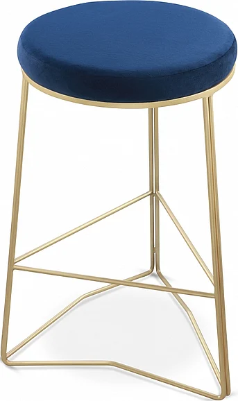 Meridian Tres Velvet Counter Stool in Navy Velvet 942Navy-C