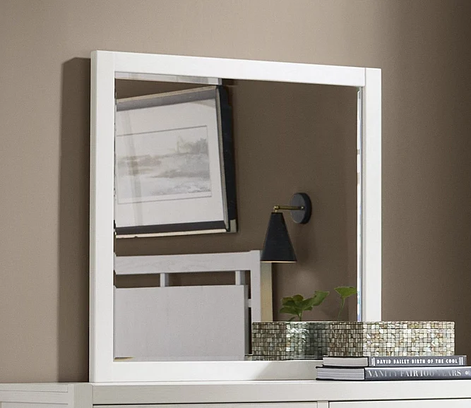 Vaughan-Bassett Lodge & Loft Landscape Mirror in Soft White 844-446