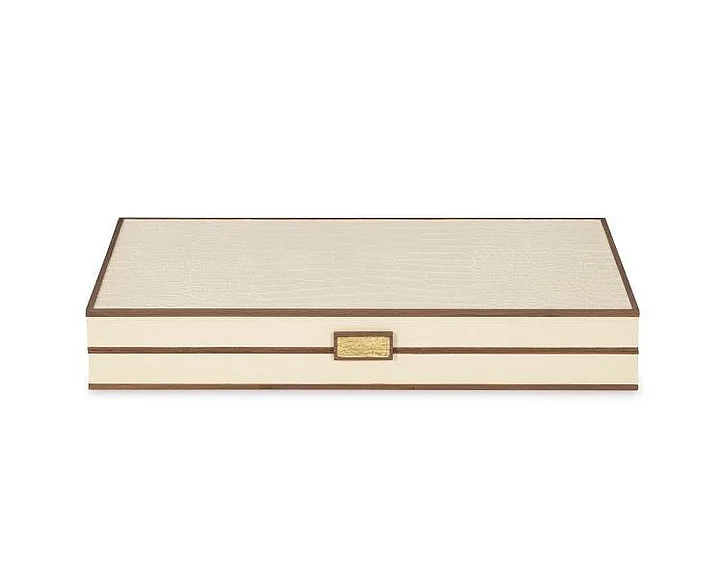Maitland-Smith Cream Leather Game Board 8445-11-C