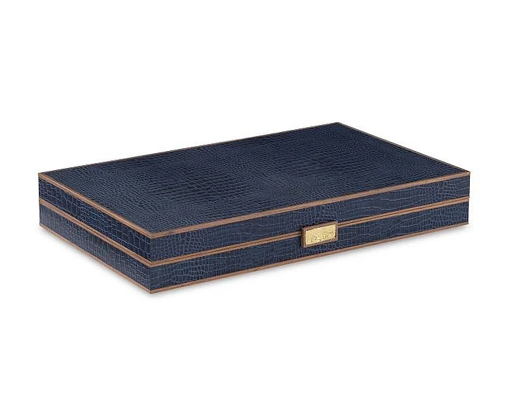 Maitland-Smith Navy Leather Game Board 8445-11-N