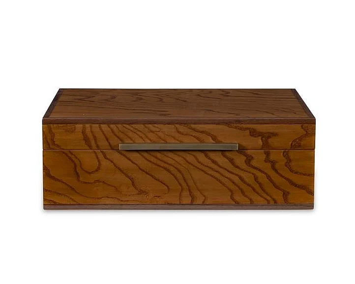 Maitland-Smith Walnut and Brass Box 8448-11