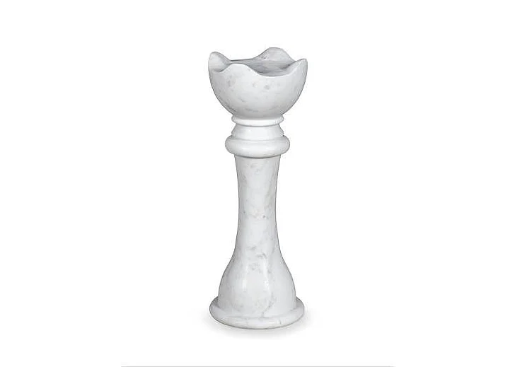 Maitland-Smith White Chess Table Queen 8456-30-W