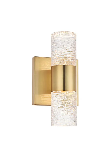 Elegant Vega 2 Light Gold Led Wall Sconce 5200W5G