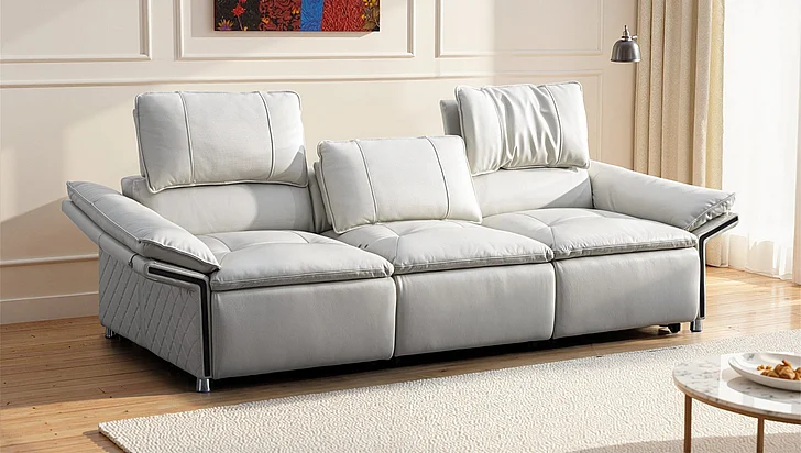 Klaussner Elan Pagani 3 Piece Power Slider Sofa in White