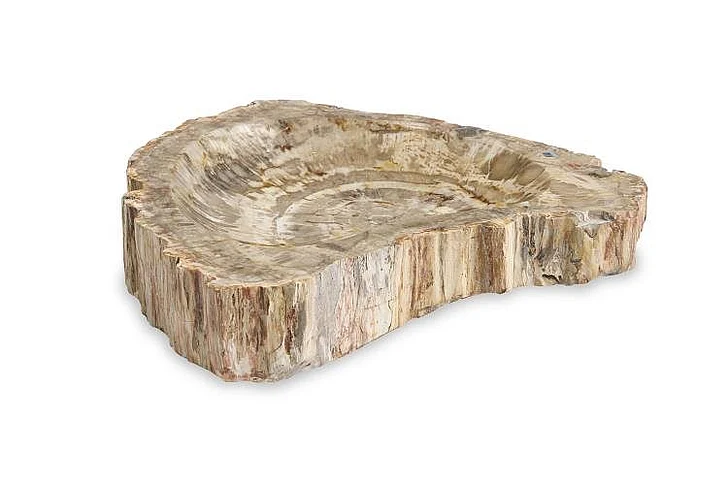 Maitland-Smith Large Brown Petrified Bowl 8477-21-L