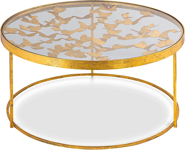 Meridian Butterfly Coffee Table in Gold 470-C