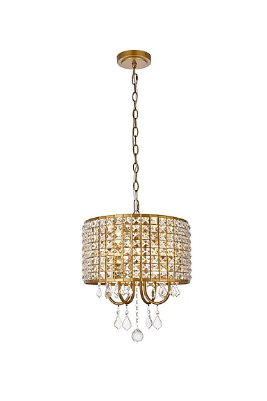 Elegant Elise 14 In. Pendant in Brass LD713D14BR CLOSEOUT
