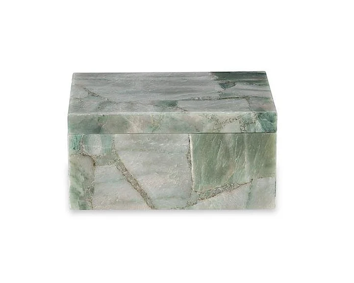 Maitland-Smith Large Green Aventurine Box 8490-11-G