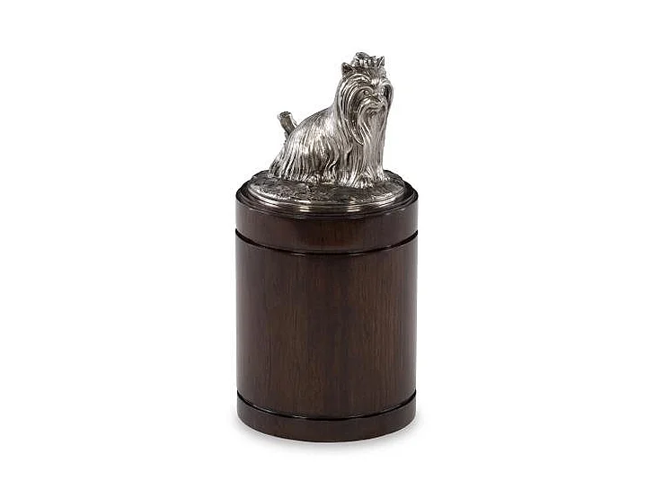 Maitland-Smith Nickel Yorkie Canister 8491-11