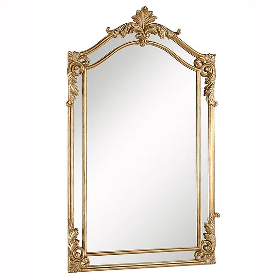 Elegant Antique 30 In. Contemporary Mirror in Antique Gold Leaf MR-3342