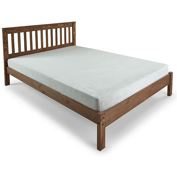 Pine Crafter Furniture Woodland Queen Slatted Bed in Mahogany Brown 850-Mah