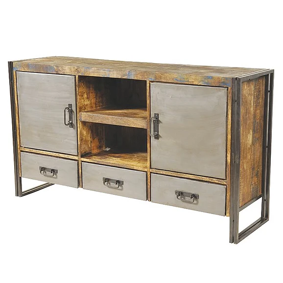 Moti Furniture Addison 3 Drawer, 2 Door Media Stand in Wood