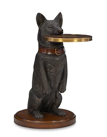 Maitland Smith Corgi Accent Table in Metallic Brown 8515-30