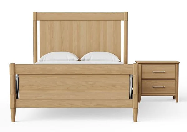 Vaughan-Bassett Nordhaven 2pc Poster Bedroom Set in Clear Maple