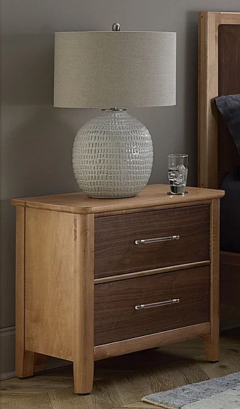 Vaughan-Bassett Nordhaven Nightstand 2 Drawer in Two-Tone 853-227
