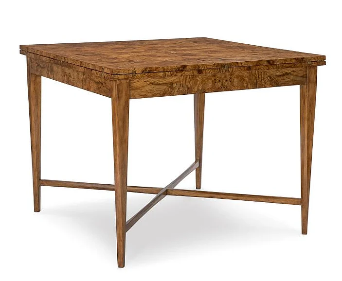 Maitland Smith Basil Game Table in Olive Ash Burl 8532-31
