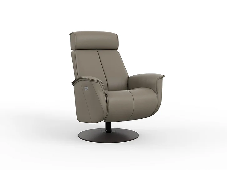 Fjords Modern Living Bo Medium Relaxer w/Battery in AL Cement/Charcoal 854116PB-578 CUSTOM ITEM