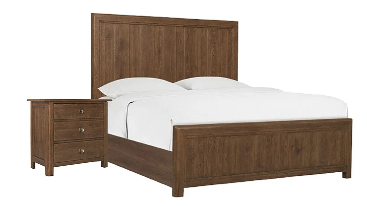 Hooker Furniture Driftwood 2pc Panel Bedroom Set in Medium Wood
