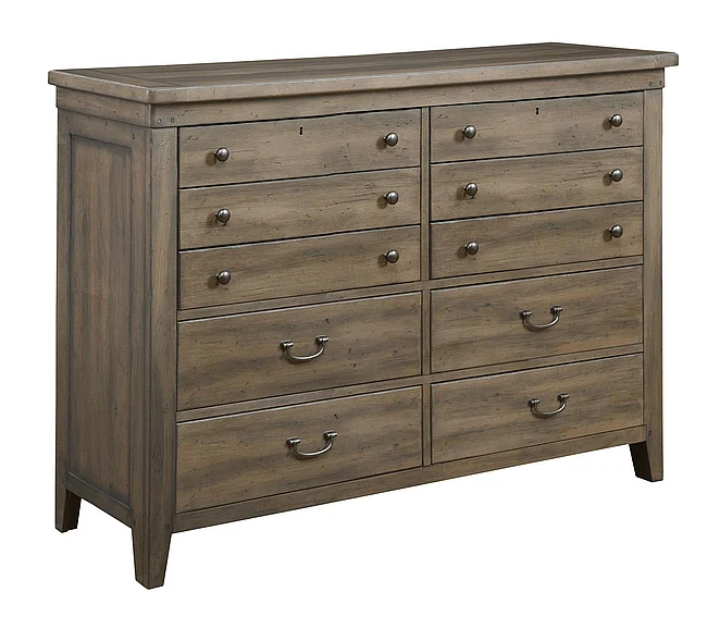 Kincaid Furniture Mill House Baxley 8 Drawer Dresser in Barley 860-130