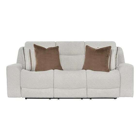 Corinthian Ada Reclining Sofa w/ Dropdown Table in Ambassador Pearl FG86005-30D