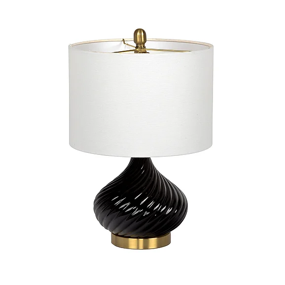 Craftmade 1 Light Ceramic Base Table Lamp in Black 86216 CLOSEOUT