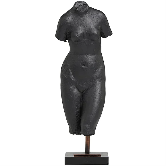 UMA Black Polystone Woman Decorative Sculpture, 5 x 5 x 14 | 86217