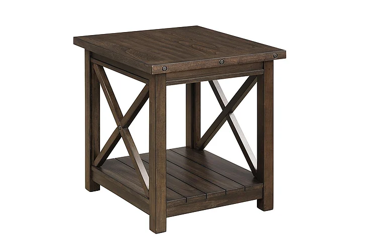 Emma Mason Signature Durham Suite End Table in Heritage Brown