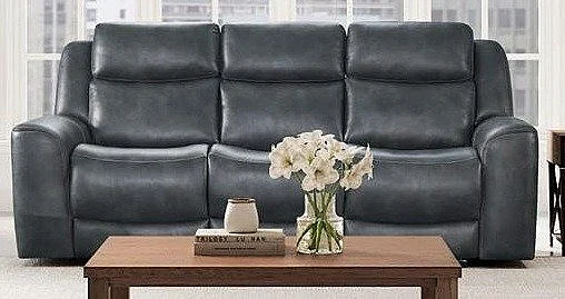 Corinthian George Power Headrest Sofa w/ Dropdown Table in Montana-Slate FGC86503-39HRD