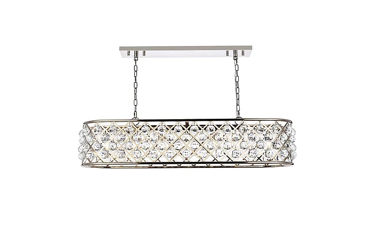 Elegant Madison 7 Light Polished Nickel Chandelier Clear Royal Cut Crystal 1216G50PN/RC