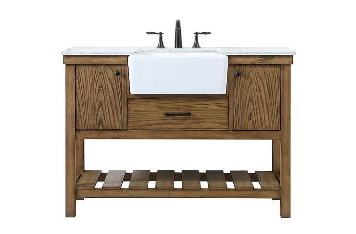 Elegant 48 In. Single Bathroom Vanity in Driftwood VF60148DW