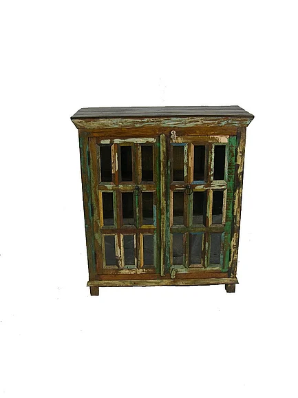 Moti Furniture Trinidad 2-Door Cabinet in Multi-Colored