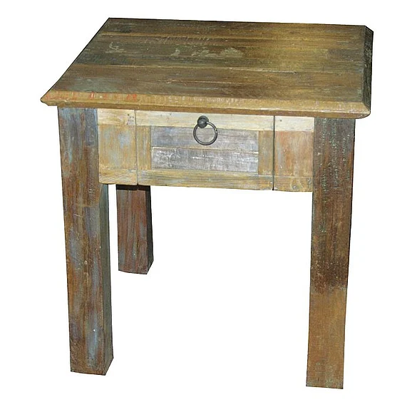 Meva Furniture Rainforest 1 Drawer End Table in Wood