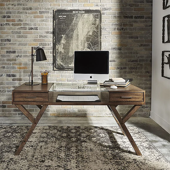 Liberty Furniture Lennox Writing Desk in Weathered Chestnut 871-HO107