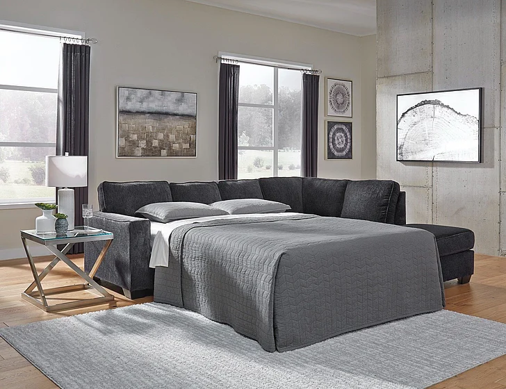 Altari 2-Piece Sleeper Sectional Set in Slate