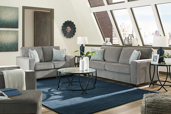 Altari 3-Piece Living Room Set in Alloy
