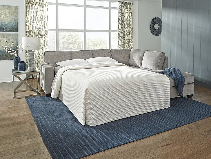 Altari 2-Piece Sleeper Sectional Set in Alloy