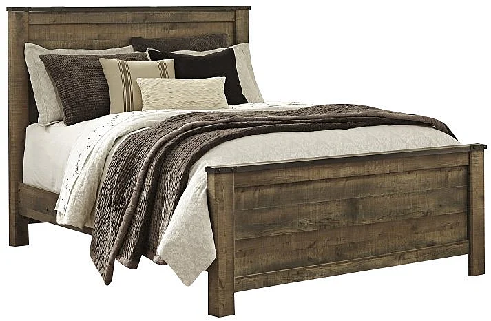 Trinell Queen Panel Bed in Warm Rustic Oak B446-QUEEN CLEARANCE FedEx/UPS