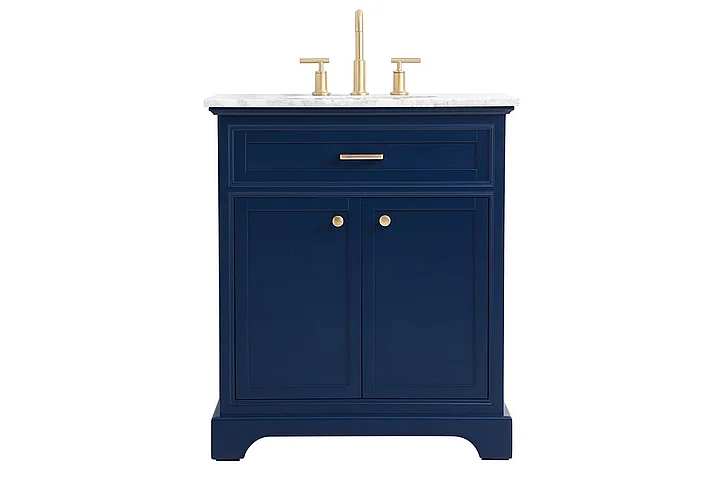 Elegant 30 In. Single Bathroom Vanity in Blue VF15030BL