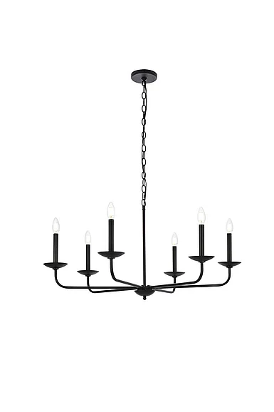 Elegant Cohen 36 In. Pendant in Black LD812D36BK