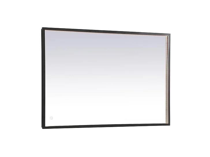 Elegant Pier 27X40 In. Led Mirror with Adjustable Color Temperature 3000K/4200K/6400K in Black MRE62740BK