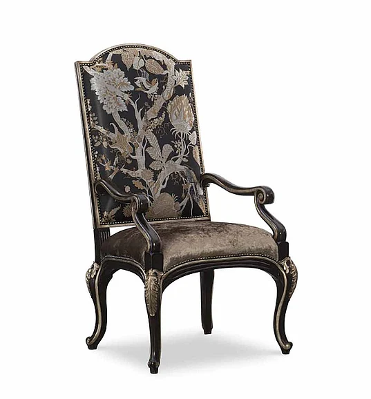 Maitland-Smith Piazza San Marco Arm Chair in Black 88-0166