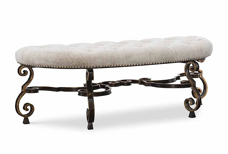 Maitland-Smith Aria Bench in Gold 88-0248